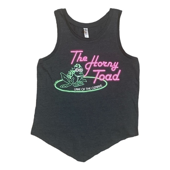 Tops - 𝅺the Horny Toad Lake of the Ozarks Small Gray Tank Top